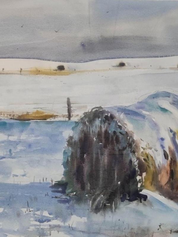 Aquarelle du prof faite en seance